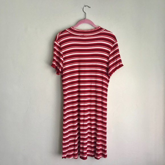 Wild Fable / Red & White Stripe T-Shirt Dress - Picture 4 of 7